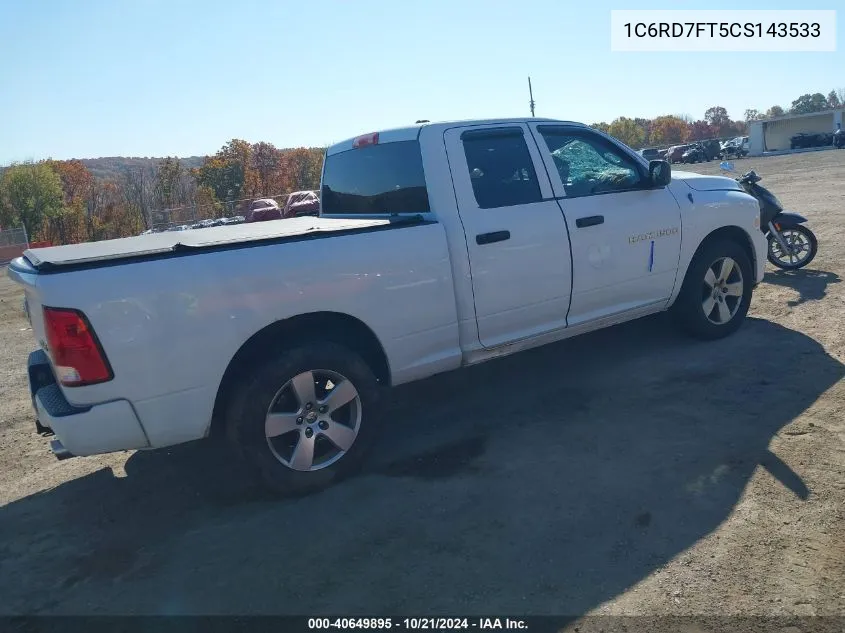 2012 Ram 1500 St VIN: 1C6RD7FT5CS143533 Lot: 40649895