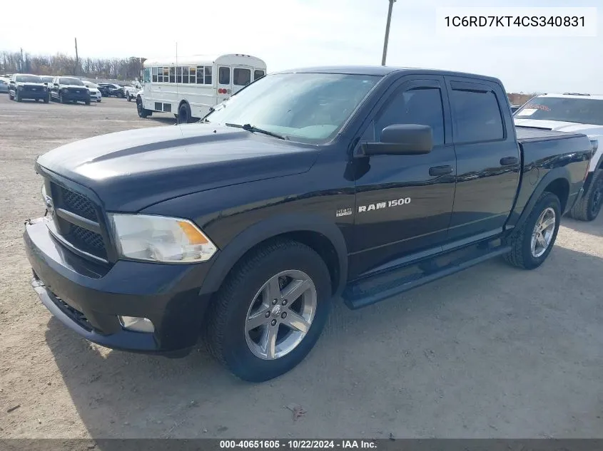 1C6RD7KT4CS340831 2012 Ram 1500 St