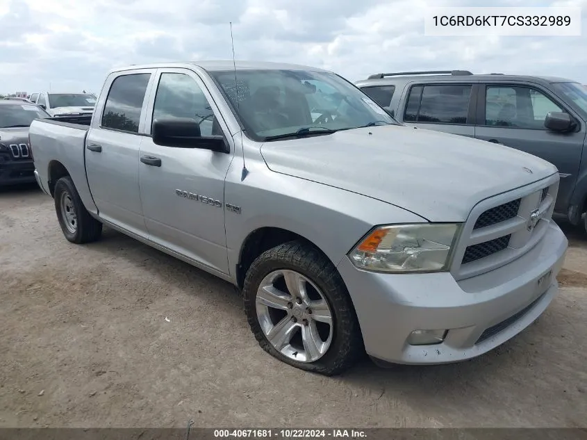 2012 Ram 1500 St VIN: 1C6RD6KT7CS332989 Lot: 40671681