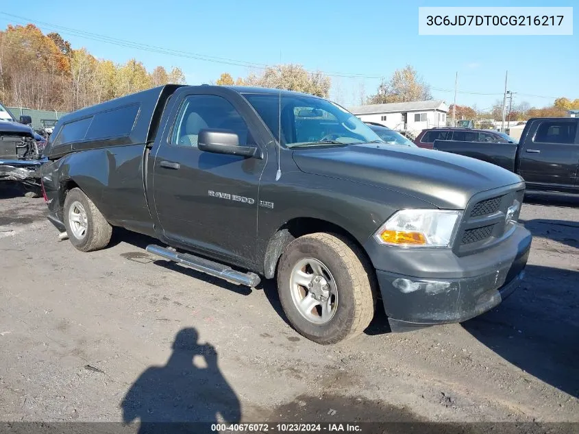 2012 Ram 1500 St VIN: 3C6JD7DT0CG216217 Lot: 40676072