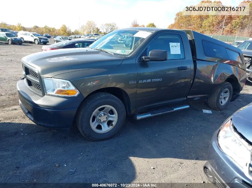 2012 Ram 1500 St VIN: 3C6JD7DT0CG216217 Lot: 40676072