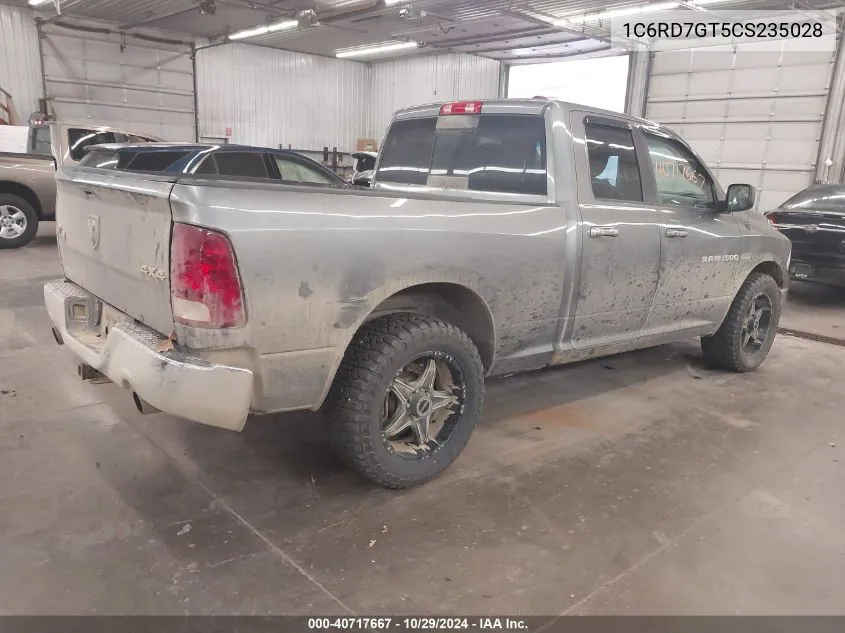 1C6RD7GT5CS235028 2012 Ram 1500 Slt