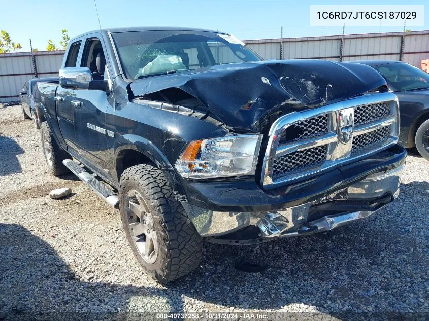 2012 Ram 1500 Laramie VIN: 1C6RD7JT6CS187029 Lot: 40737258