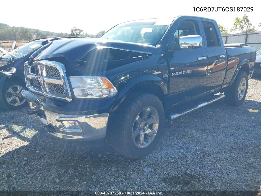 2012 Ram 1500 Laramie VIN: 1C6RD7JT6CS187029 Lot: 40737258