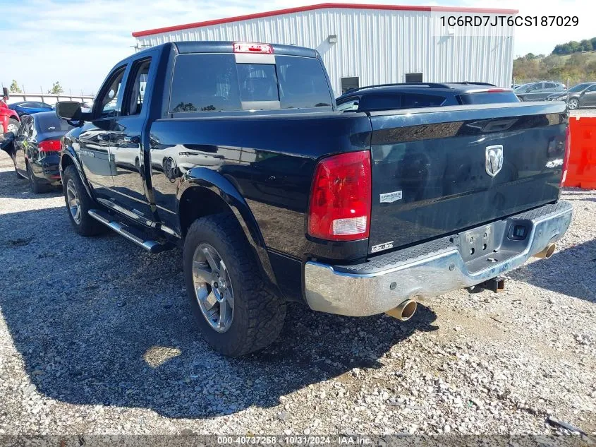 2012 Ram 1500 Laramie VIN: 1C6RD7JT6CS187029 Lot: 40737258