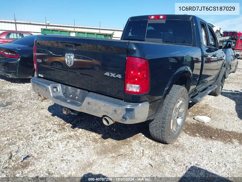 2012 Ram 1500 Laramie VIN: 1C6RD7JT6CS187029 Lot: 40737258