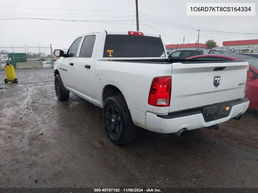 2012 Ram 1500 St VIN: 1C6RD7KT8CS164334 Lot: 40787102