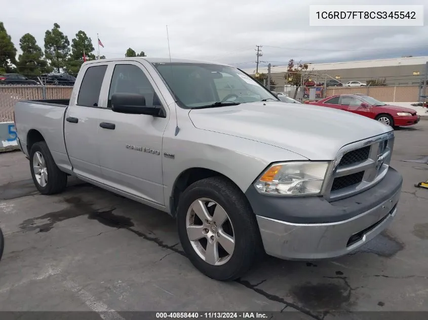 2012 Ram 1500 St VIN: 1C6RD7FT8CS345542 Lot: 40858440