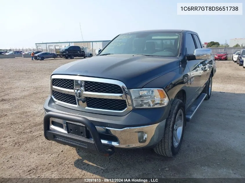 2013 Ram 1500 VIN: 1C6RR7GT8DS651738 Lot: 12097613