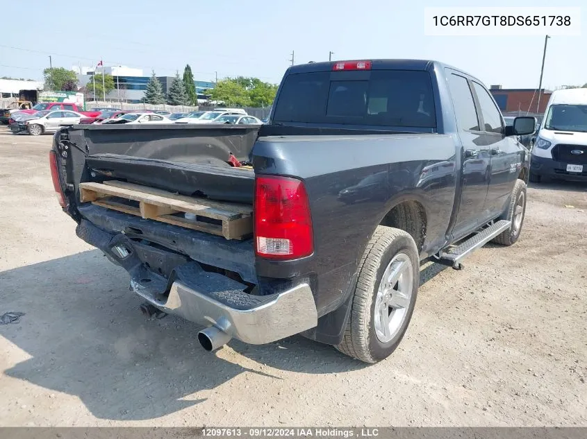 2013 Ram 1500 VIN: 1C6RR7GT8DS651738 Lot: 12097613