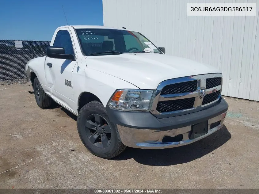 2013 Ram 1500 Tradesman VIN: 3C6JR6AG3DG586517 Lot: 39361392