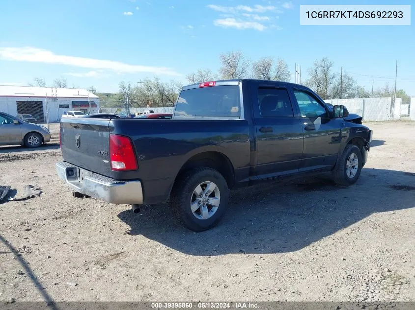 2013 Ram 1500 Tradesman VIN: 1C6RR7KT4DS692293 Lot: 39395860