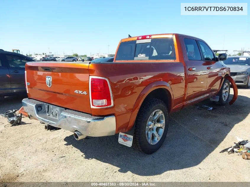 2013 Ram 1500 Laramie VIN: 1C6RR7VT7DS670834 Lot: 40457383