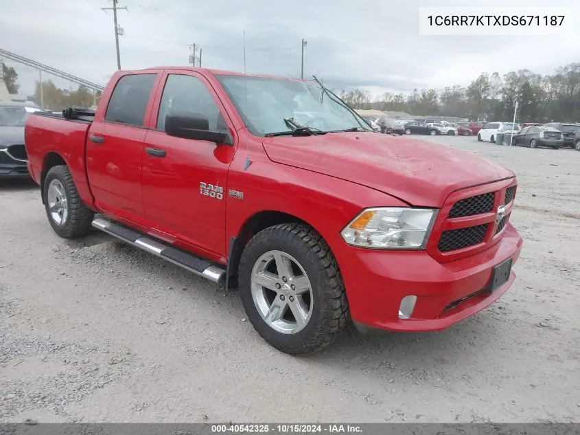 2013 Ram 1500 Express VIN: 1C6RR7KTXDS671187 Lot: 40542325