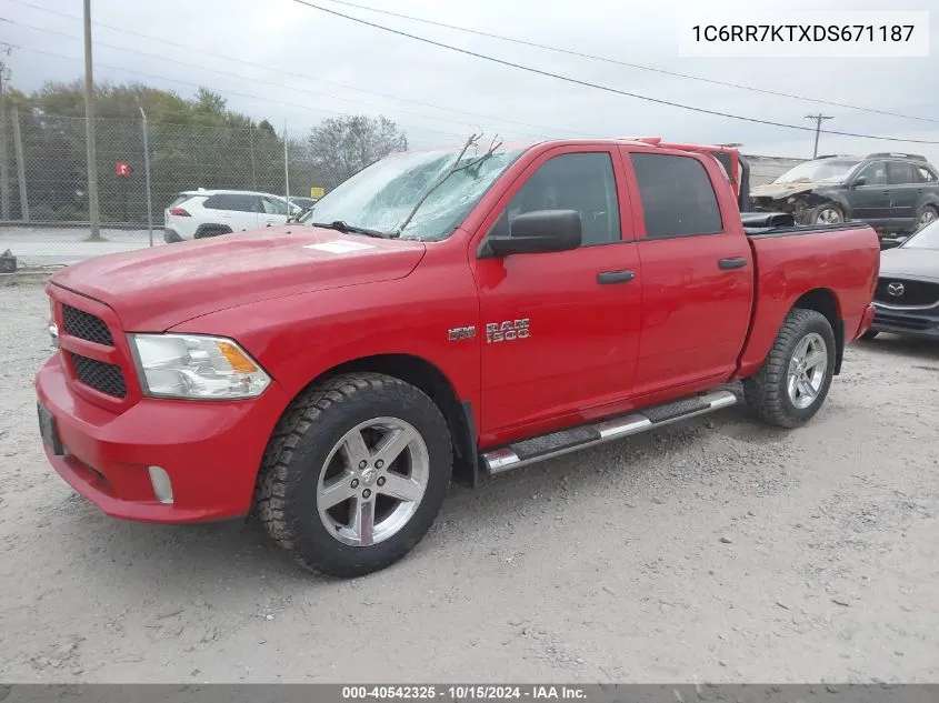 2013 Ram 1500 Express VIN: 1C6RR7KTXDS671187 Lot: 40542325