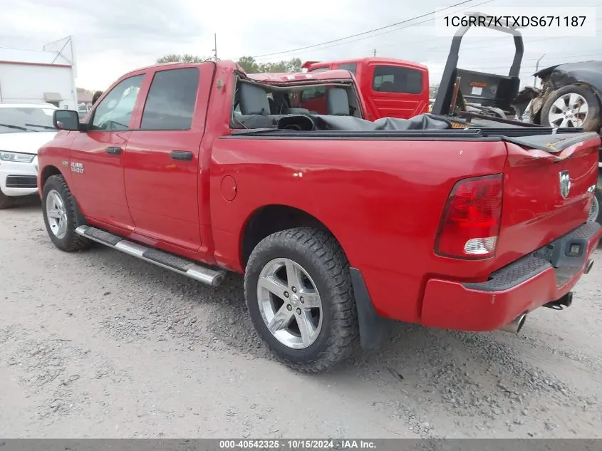 2013 Ram 1500 Express VIN: 1C6RR7KTXDS671187 Lot: 40542325