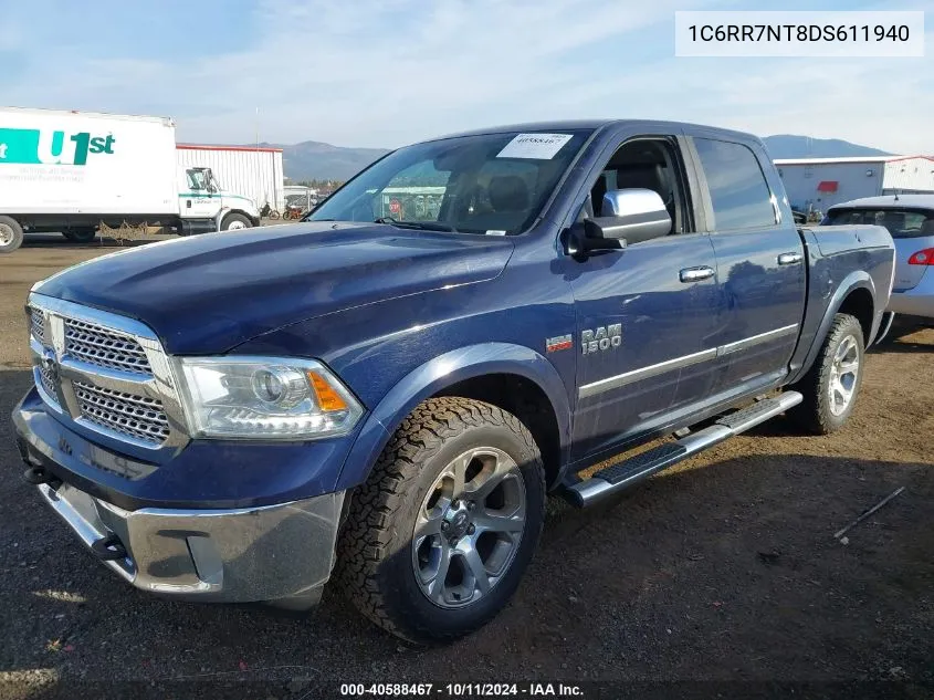 2013 Ram 1500 Laramie VIN: 1C6RR7NT8DS611940 Lot: 40588467