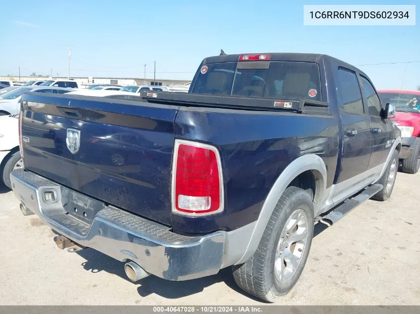 2013 Ram 1500 Laramie VIN: 1C6RR6NT9DS602934 Lot: 40647028