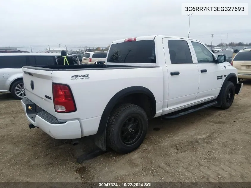 2014 Ram 1500 St VIN: 3C6RR7KT3EG327693 Lot: 30047324