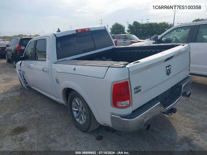 2014 Ram 1500 Laramie VIN: 1C6RR6NT7ES100358 Lot: 39889882