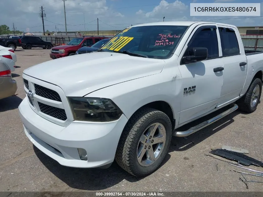 2014 Ram 1500 Express VIN: 1C6RR6KGXES480674 Lot: 39992754