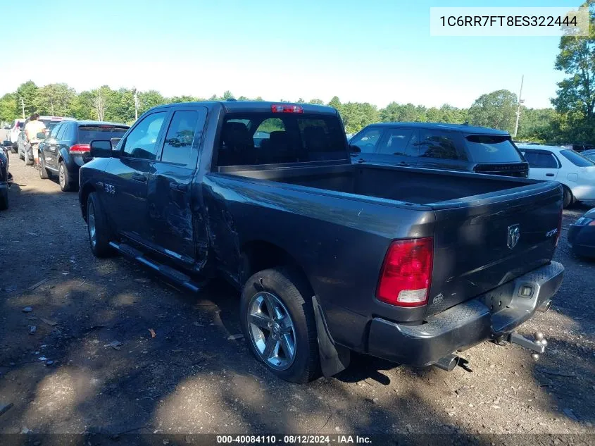 2014 Ram 1500 Express VIN: 1C6RR7FT8ES322444 Lot: 40084110