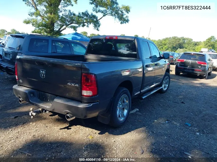 2014 Ram 1500 Express VIN: 1C6RR7FT8ES322444 Lot: 40084110