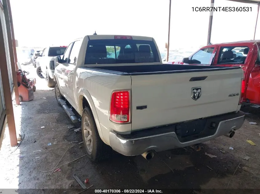 2014 Ram 1500 Laramie VIN: 1C6RR7NT4ES360531 Lot: 40170306