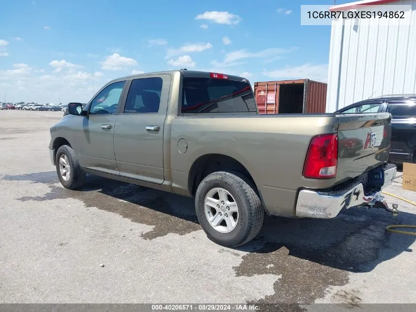 2014 Ram 1500 Slt VIN: 1C6RR7LGXES194862 Lot: 40206571