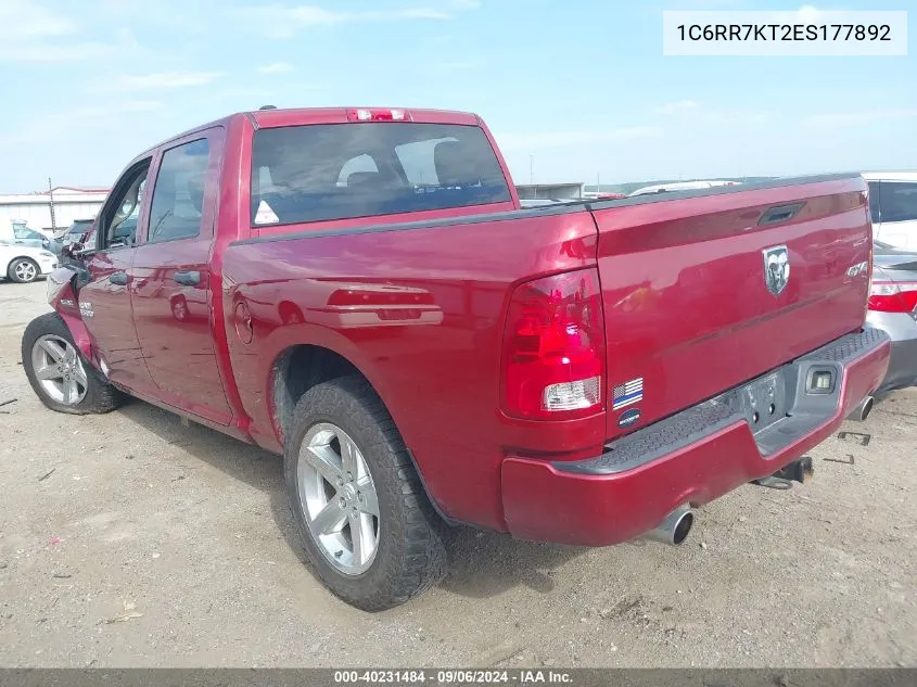 2014 Ram 1500 Express VIN: 1C6RR7KT2ES177892 Lot: 40231484