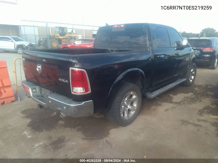 2014 Ram 1500 Laramie VIN: 1C6RR7NT0ES219259 Lot: 40263338