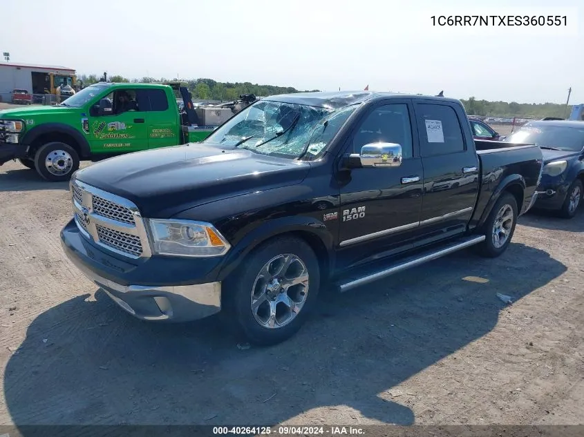 2014 Ram 1500 Laramie VIN: 1C6RR7NTXES360551 Lot: 40264125