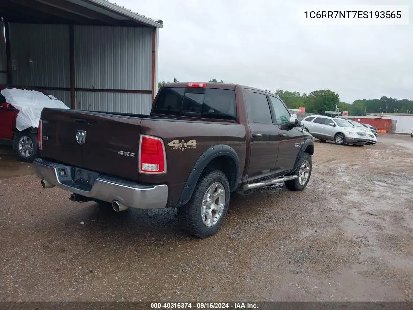 2014 Ram 1500 Laramie VIN: 1C6RR7NT7ES193565 Lot: 40316374