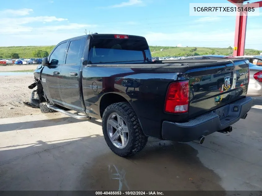 2014 Ram 1500 Express VIN: 1C6RR7FTXES151485 Lot: 40485053