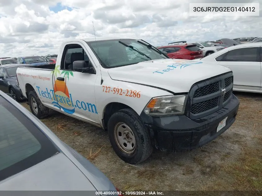 2014 Ram 1500 Tradesman VIN: 3C6JR7DG2EG140412 Lot: 40500192