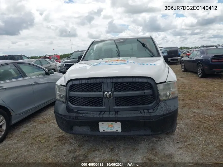 2014 Ram 1500 Tradesman VIN: 3C6JR7DG2EG140412 Lot: 40500192