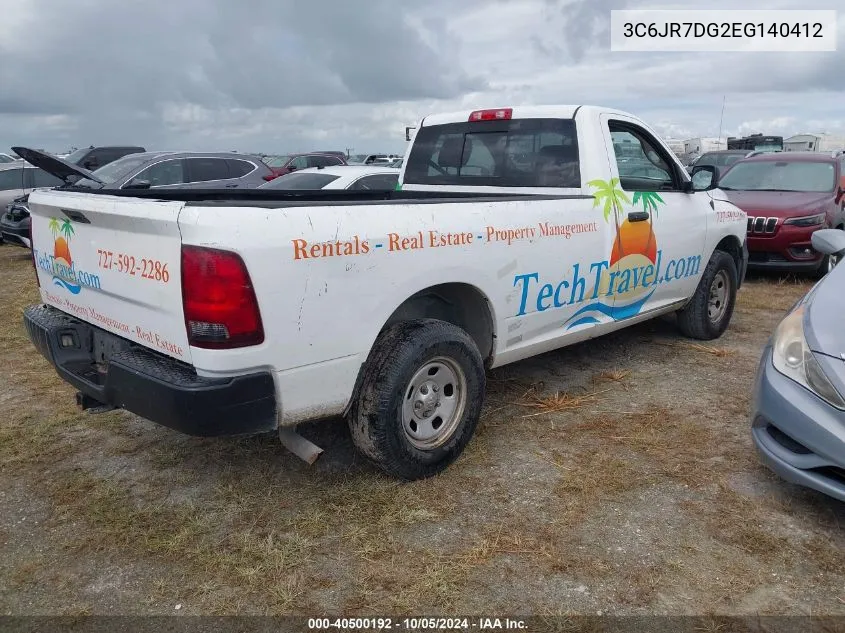 3C6JR7DG2EG140412 2014 Ram 1500 Tradesman