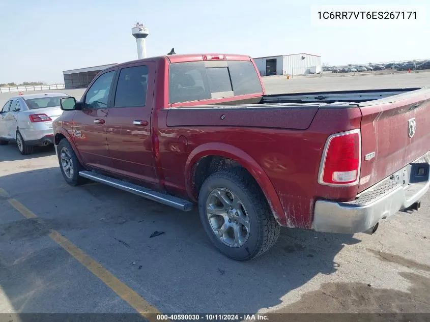 2014 Ram 1500 Laramie VIN: 1C6RR7VT6ES267171 Lot: 40590030