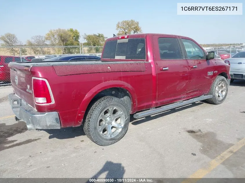 2014 Ram 1500 Laramie VIN: 1C6RR7VT6ES267171 Lot: 40590030