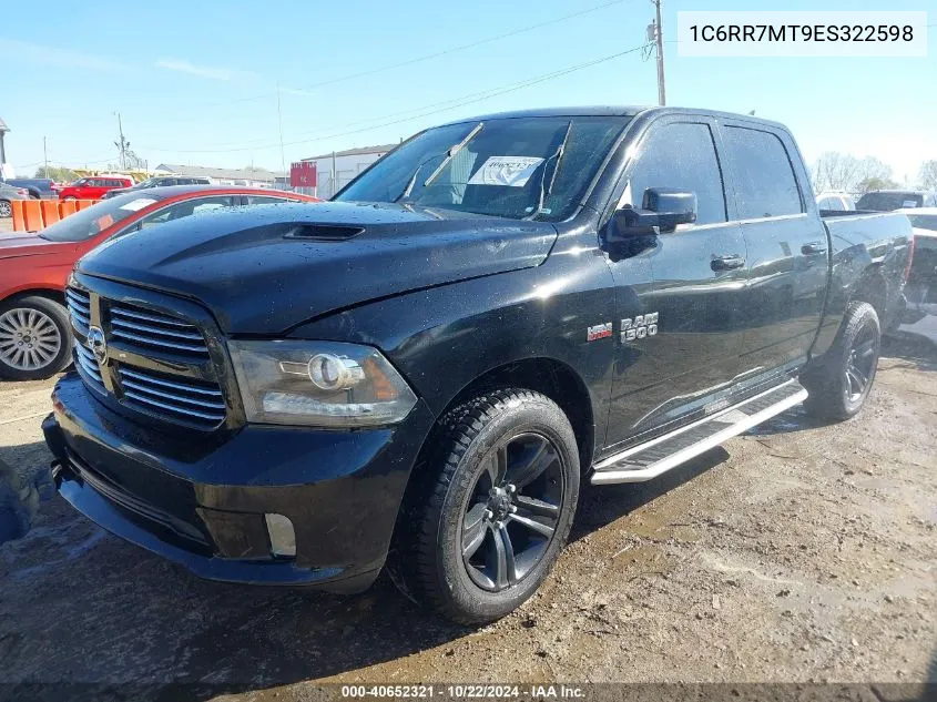 2014 Ram 1500 Sport VIN: 1C6RR7MT9ES322598 Lot: 40652321