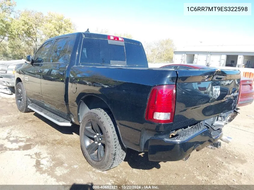 2014 Ram 1500 Sport VIN: 1C6RR7MT9ES322598 Lot: 40652321