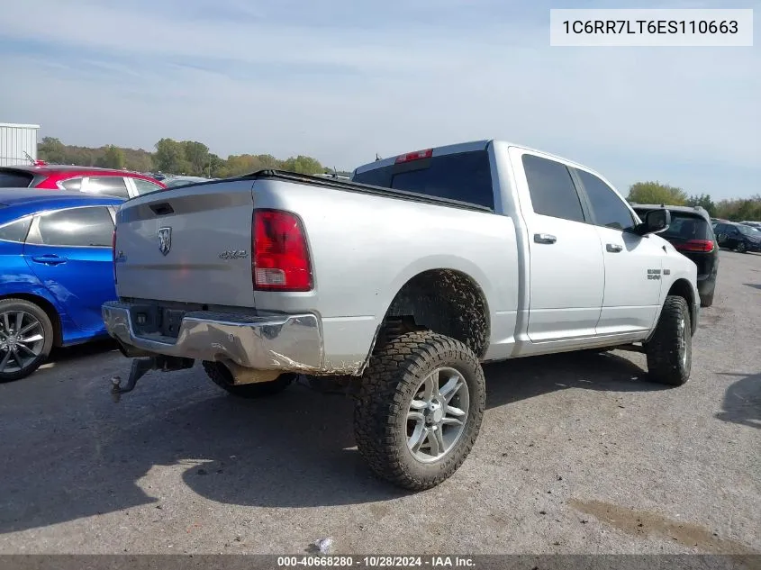 2014 Ram 1500 Slt VIN: 1C6RR7LT6ES110663 Lot: 40668280