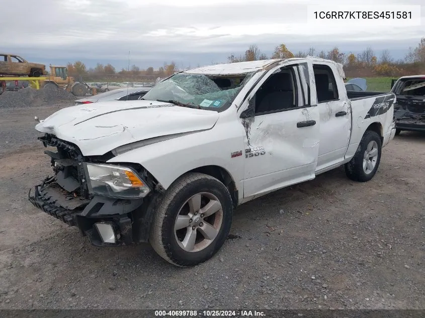 2014 Ram 1500 Express VIN: 1C6RR7KT8ES451581 Lot: 40699788