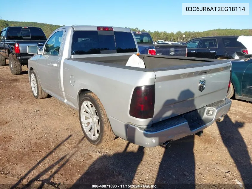 2014 Ram 1500 Tradesman VIN: 03C6JR6AT2EG18114 Lot: 40871893