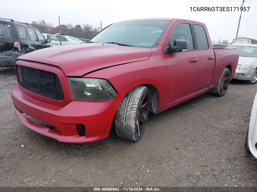 2014 Ram 1500 Slt VIN: 1C6RR6GT3ES171957 Lot: 40888862