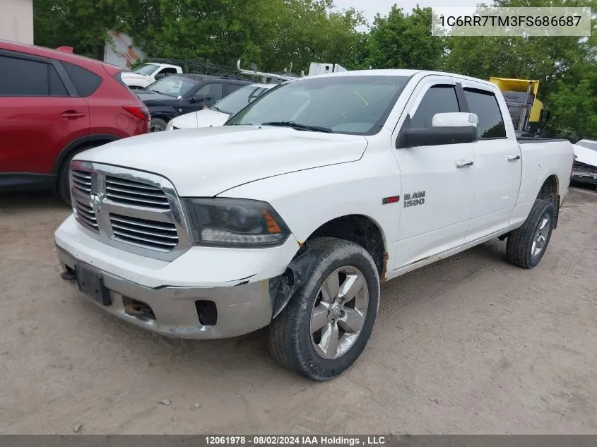 2015 Ram 1500 Slt VIN: 1C6RR7TM3FS686687 Lot: 12061978