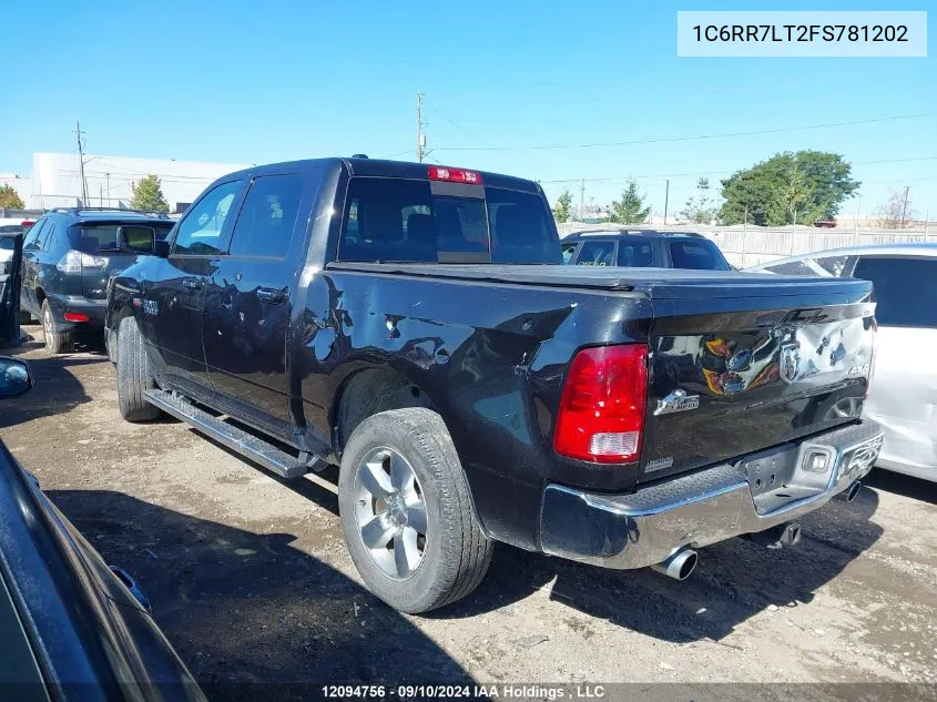 2015 Ram 1500 Slt VIN: 1C6RR7LT2FS781202 Lot: 12094756