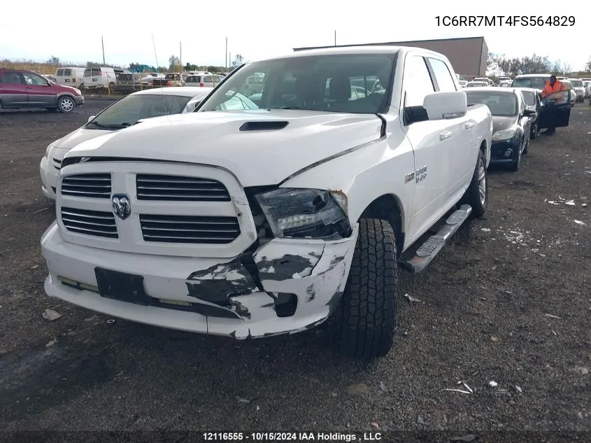 2015 Ram 1500 Sport VIN: 1C6RR7MT4FS564829 Lot: 12116555