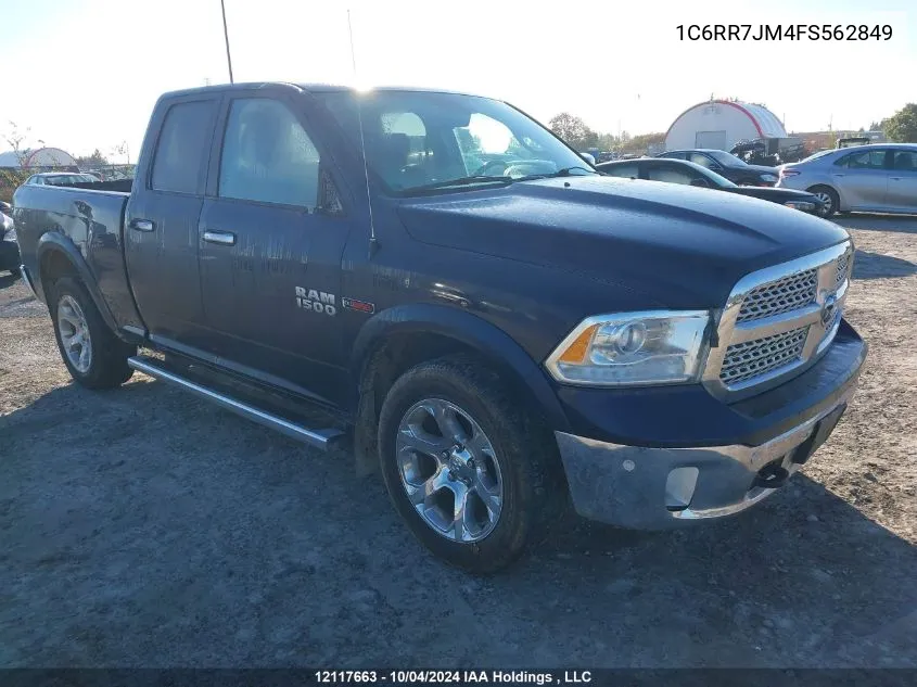 2015 Ram 1500 Laramie VIN: 1C6RR7JM4FS562849 Lot: 12117663