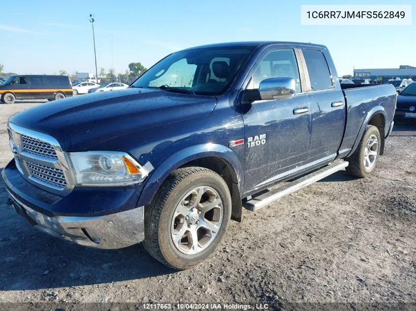 2015 Ram 1500 Laramie VIN: 1C6RR7JM4FS562849 Lot: 12117663